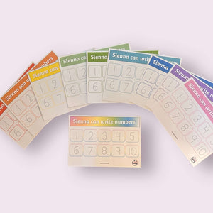 PERSONALISED Numbers 1-10 wipe clean learning mat