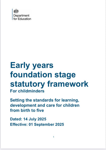 Early Years Foundation Stage 2025 For Childminders